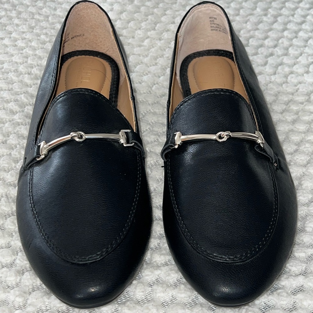 Rachel Zoe Black Leather Loafers with Silver Accent- Size 7.5 - Picture 6 of 9